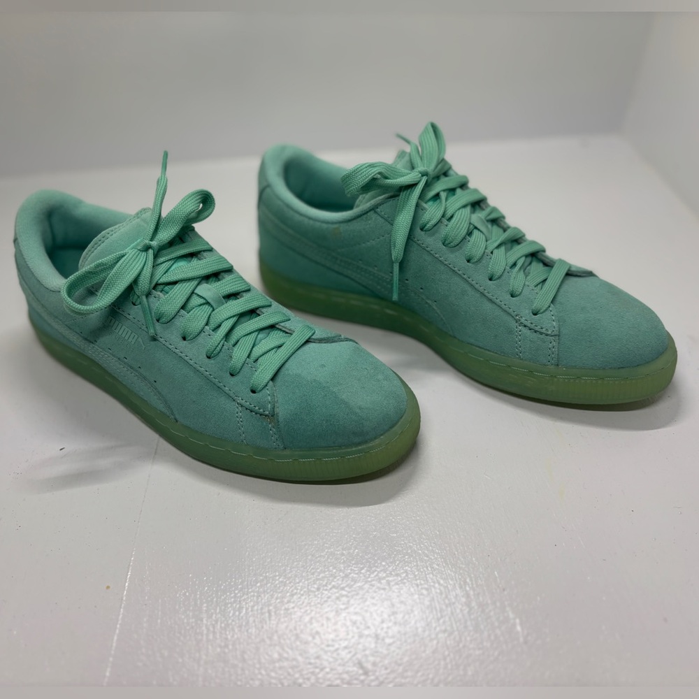 Women’s Puma Suede Classic mint green Athletic Shoes EU 38.5 US 8 men’s 6.5 - Picture 2 of 10